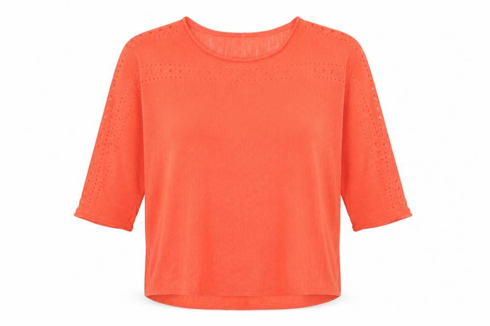 Womens UK Size 16 M&Co Orange Pullover Jumper