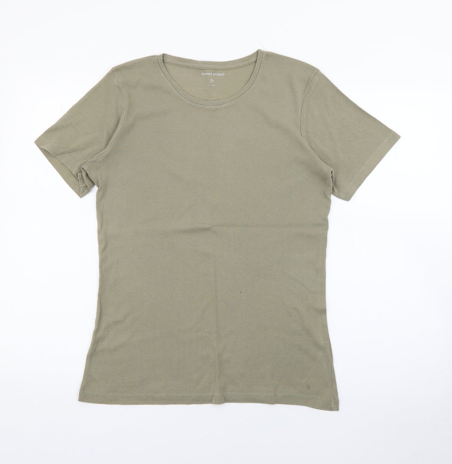 Womens UK Size M Dunnes Stores Green Basic T-Shirt