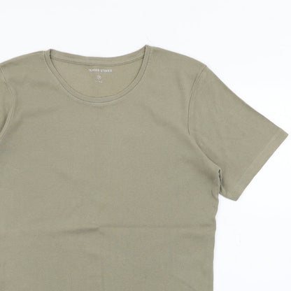 Womens UK Size M Dunnes Stores Green Basic T-Shirt