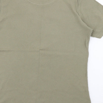 Womens UK Size M Dunnes Stores Green Basic T-Shirt