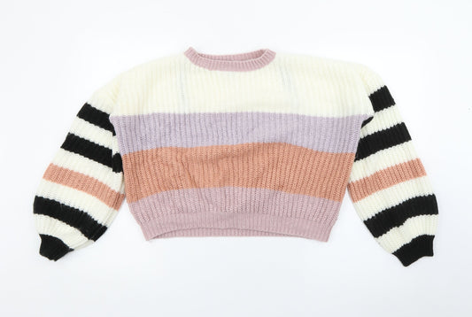 Womens UK Size 8 Missguided Multicoloured Pullover Jumper