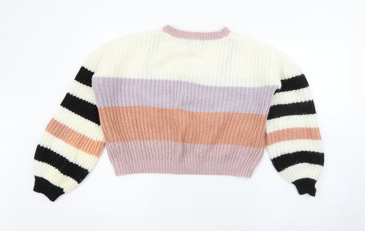 Womens UK Size 8 Missguided Multicoloured Pullover Jumper