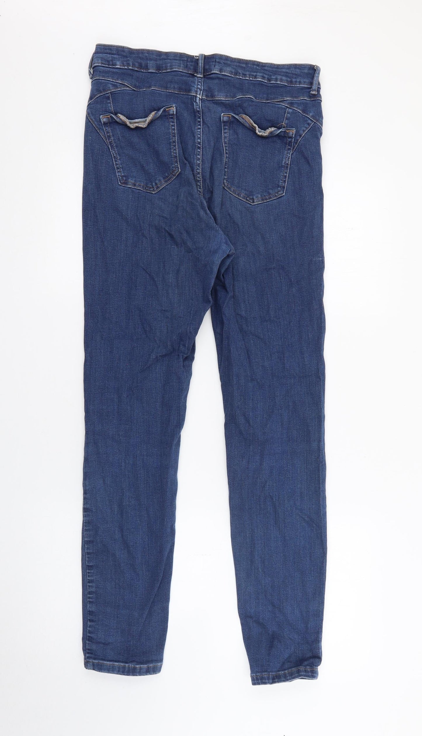 Womens UK Size 14 Marks and Spencer Regular Fit Skinny Blue Jeans