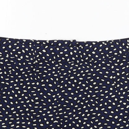 Topshop Womens Blue Geometric Viscose Sailor Shorts Size 10  Regular