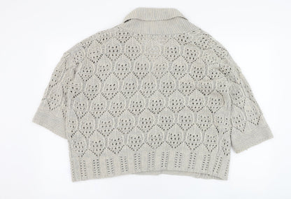 Womens UK Size S Marks and Spencer Beige Cardigan Jumper