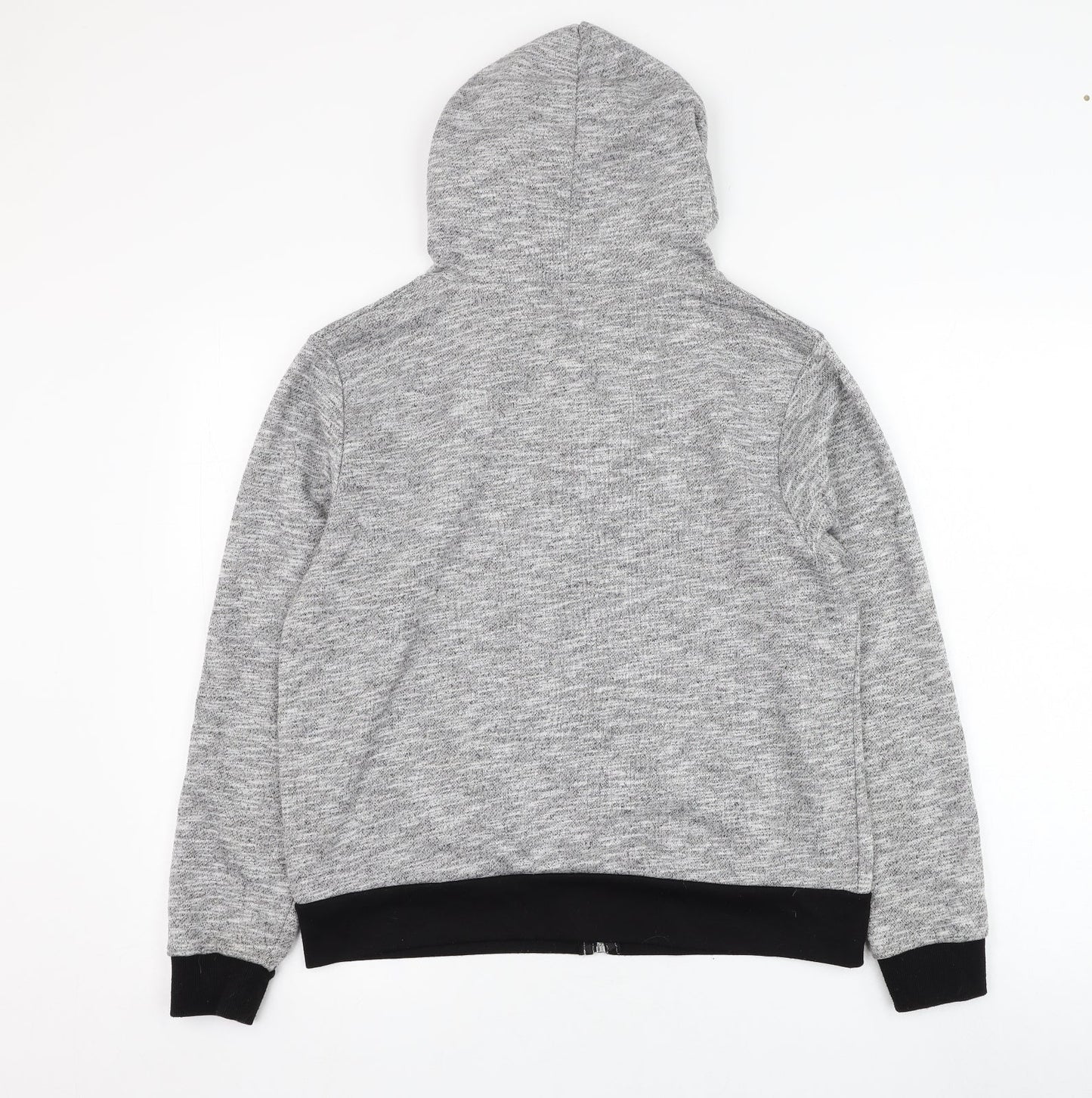 Lottie Girls Grey  Polyester Full Zip Hoodie Size L  Zip