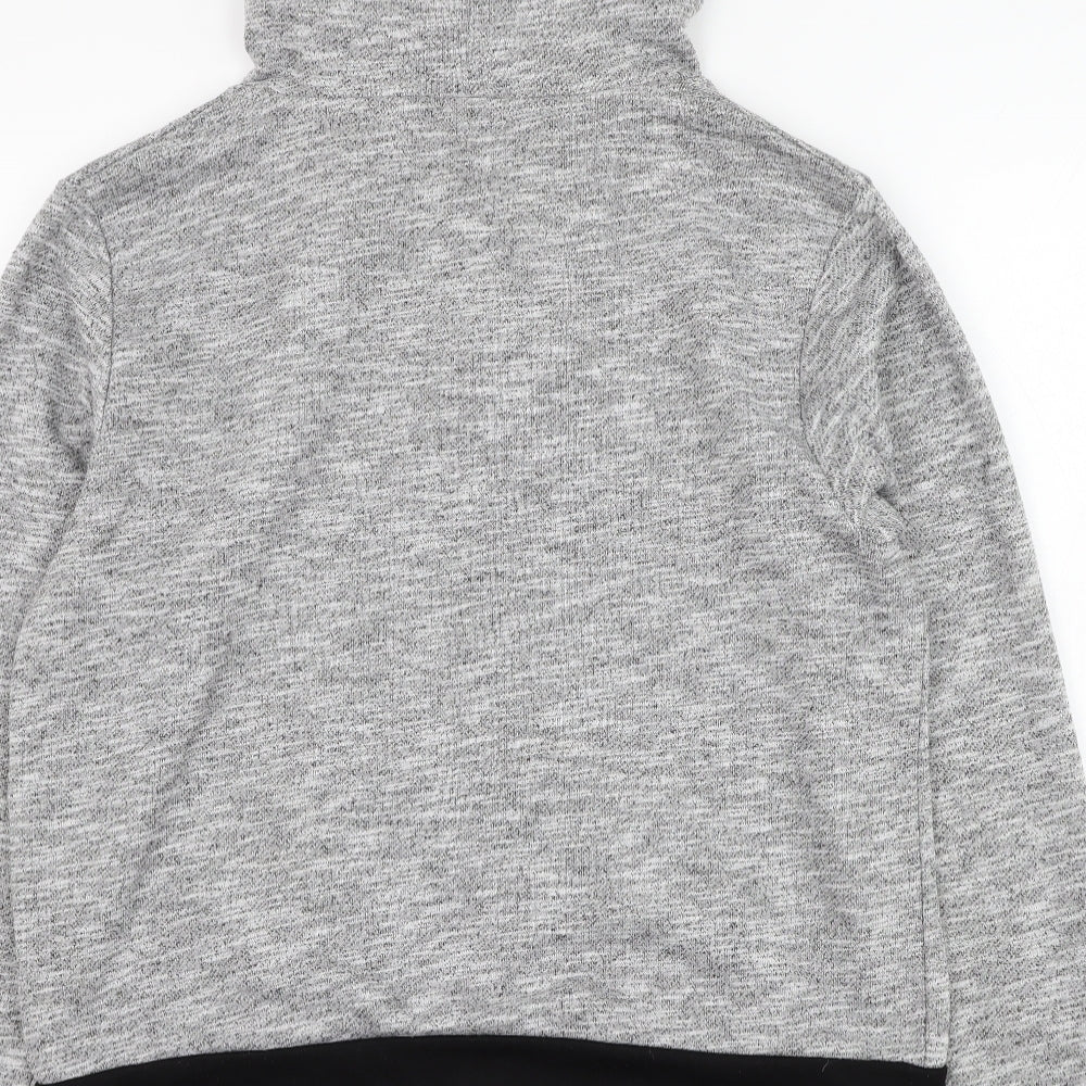 Lottie Girls Grey  Polyester Full Zip Hoodie Size L  Zip