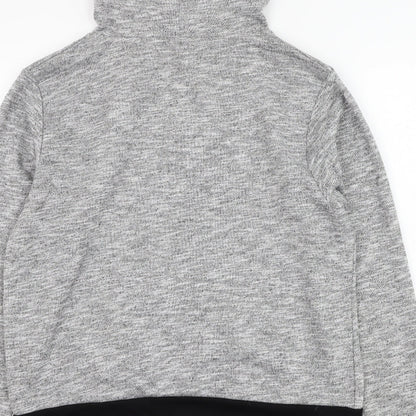 Lottie Girls Grey  Polyester Full Zip Hoodie Size L  Zip