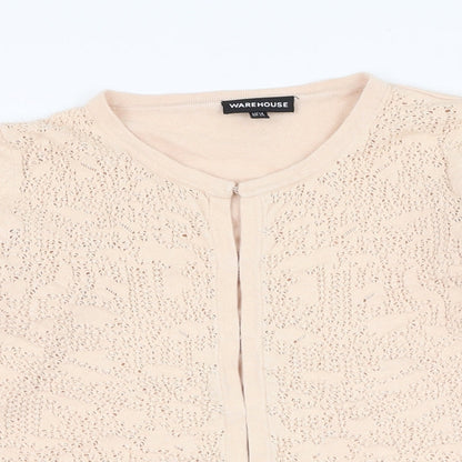 Womens UK Size 14 Warehouse Pink Cardigan Jumper