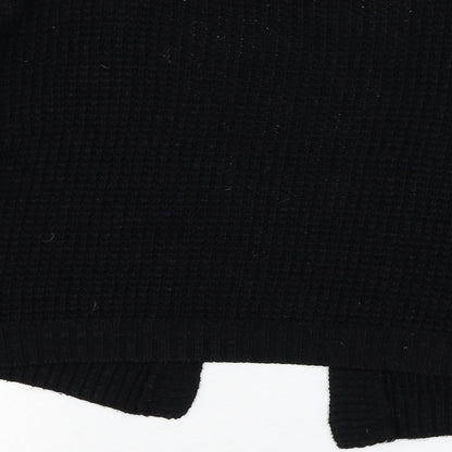 Boohoo Womens Black Square Neck  Acrylic Cardigan Jumper Size S