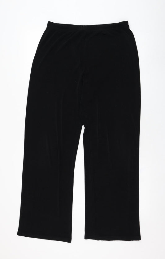 Womens UK Size M Reflections Regular Fit  Black Trousers