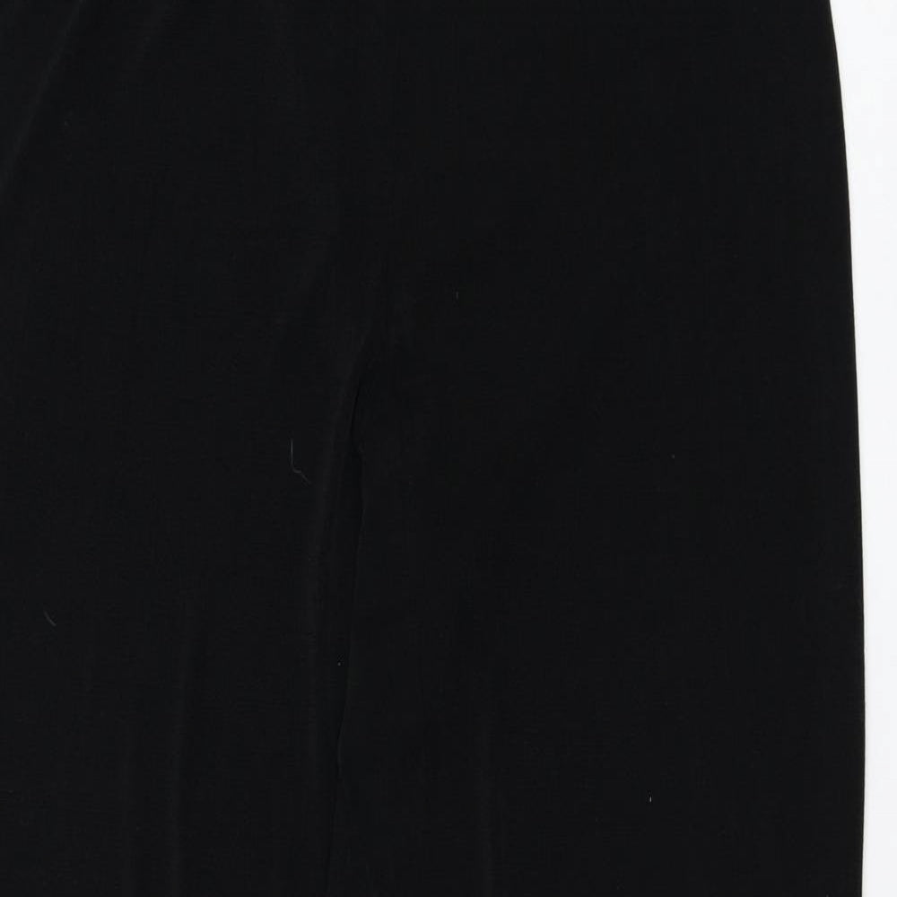 Womens UK Size M Reflections Regular Fit  Black Trousers