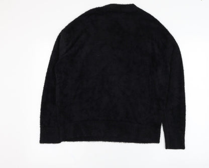 Back view of Primark women’s black nylon pullover sweatshirt, size UK 10, pullover