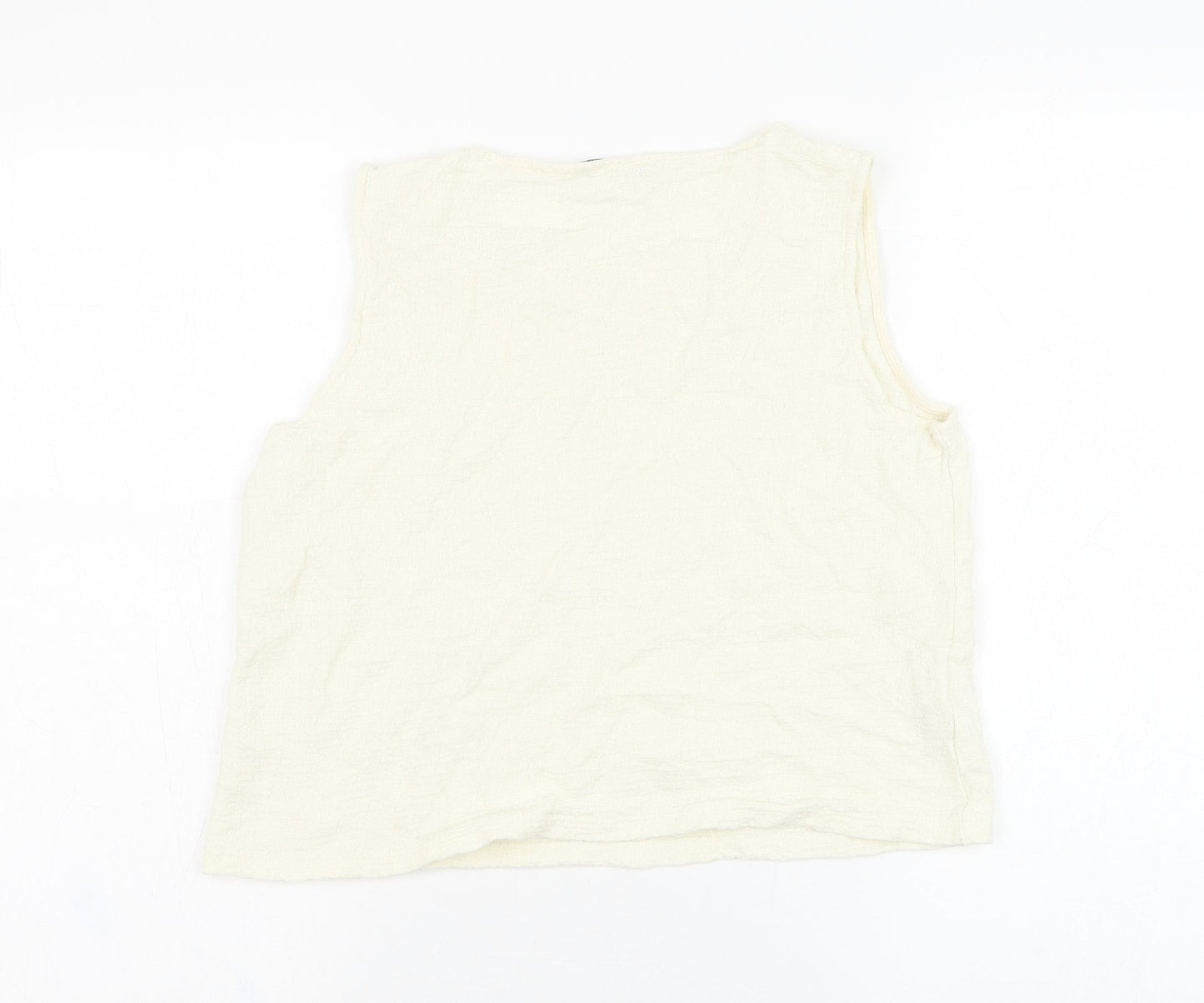 Womens UK Size S Mango Ivory Basic Tank