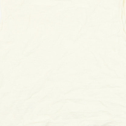 Womens UK Size S Mango Ivory Basic Tank