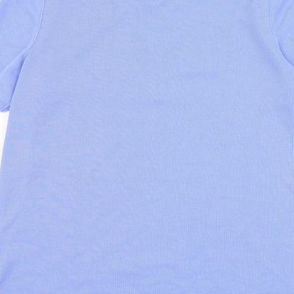 Womens UK Size S BM Blue Basic T-Shirt