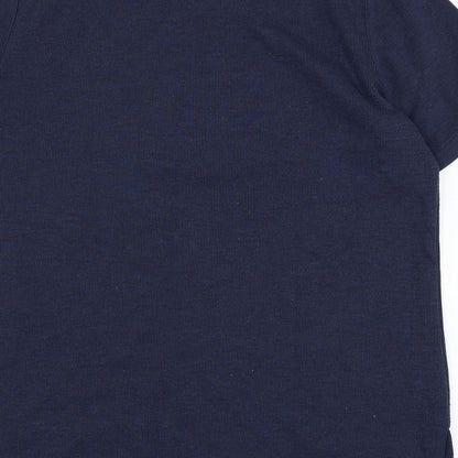 Womens UK Size S Preworn Blue Basic T-Shirt