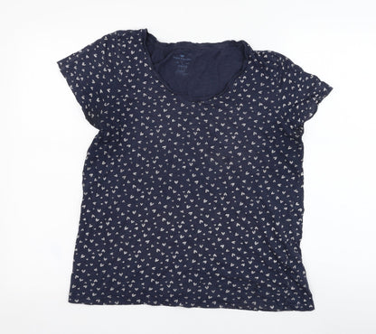 Womens UK Size L TOM TAILOR Blue Basic T-Shirt