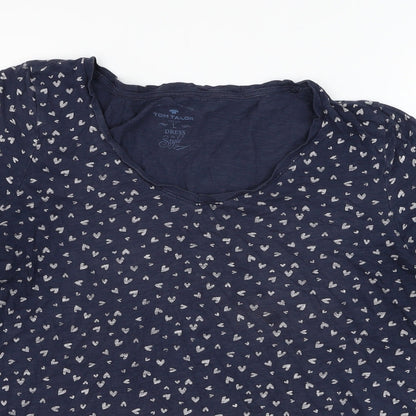 Womens UK Size L TOM TAILOR Blue Basic T-Shirt
