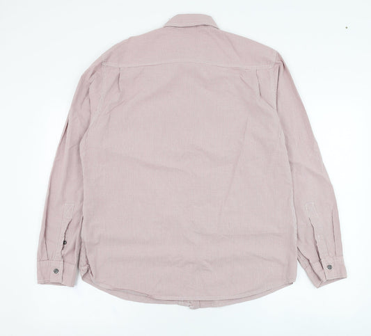 Red Herring Mens Red Check Cotton  Button-Up Size L Collared Button