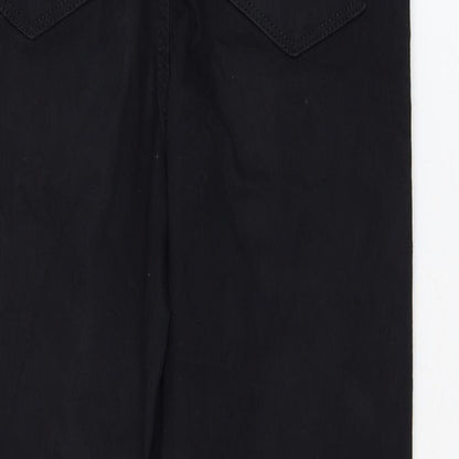Miss Selfridge Womens Black  Cotton Skinny Jeans Size 8 L24 in Regular Zip
