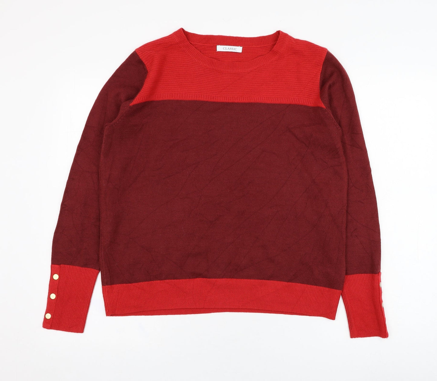 Womens UK Size 14 Marks and Spencer Red Pullover Jumper