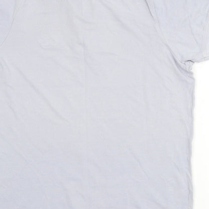 Crosshatch Mens Blue  Cotton  Polo Size M Collared Button