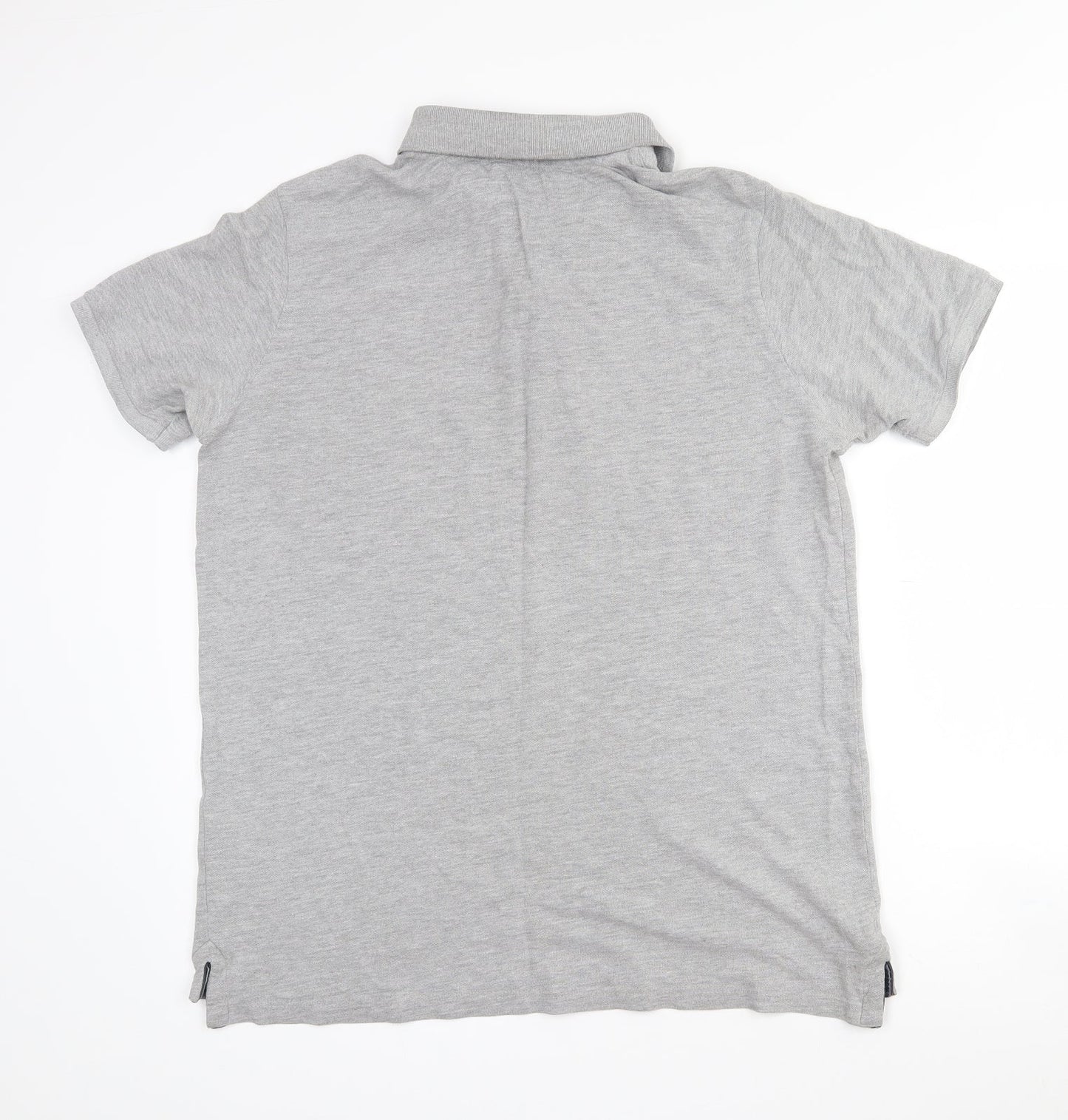 Defused Mens Grey  Polyester  Polo Size L Collared Button - Defused logo