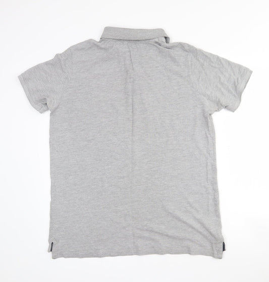 Defused Mens Grey  Polyester  Polo Size L Collared Button - Defused logo