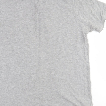 Defused Mens Grey  Polyester  Polo Size L Collared Button - Defused logo