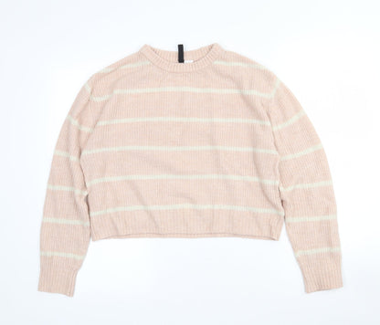 Womens UK Size XS Divided Pink Pullover Jumper