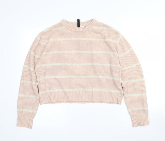 Womens UK Size XS Divided Pink Pullover Jumper
