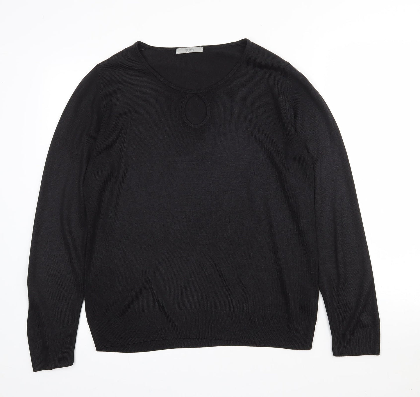 Womens UK Size 10 Marks and Spencer Black Pullover Jumper