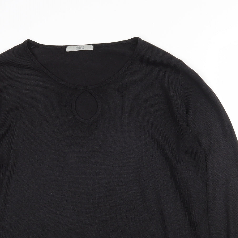 Womens UK Size 10 Marks and Spencer Black Pullover Jumper