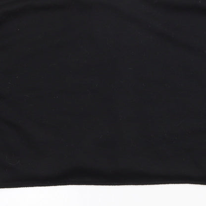 Brand and care label for Primark women’s black polyester pullover sweatshirt, size UK 6, - cropped