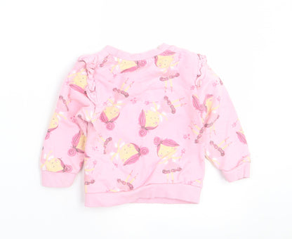 Studio Girls Pink  Cotton Pullover Jumper Size 6-9 Months   - Mama's little bestie