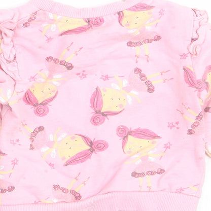 Studio Girls Pink  Cotton Pullover Jumper Size 6-9 Months   - Mama's little bestie