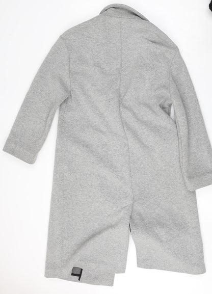 Back view of TRF Outerwear women’s grey jacket, size S, button