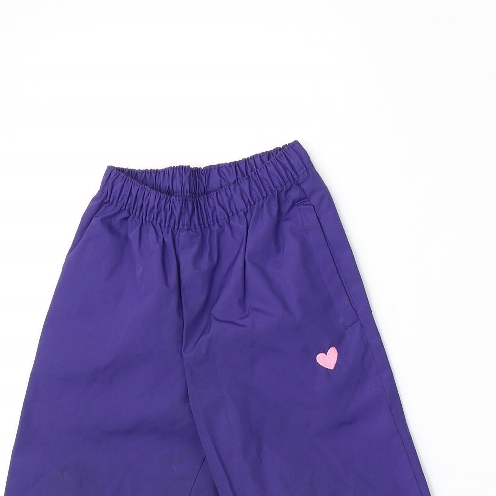 OshKosh B’gosh Girls Purple  Polyester Rain Trousers Trousers Size 12 Months