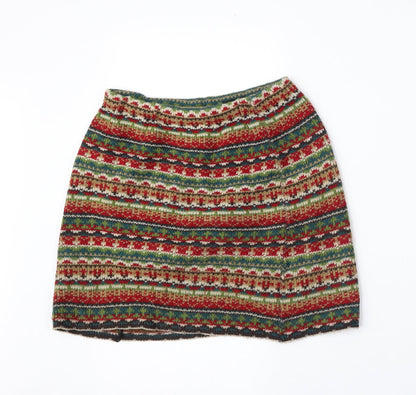 Exhibit One Womens Multicoloured Geometric Acrylic A-Line Skirt Size 26 in