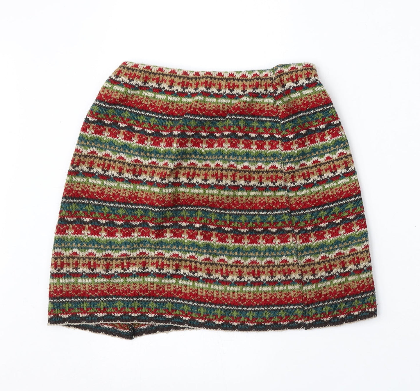 Exhibit One Womens Multicoloured Geometric Acrylic A-Line Skirt Size 26 in