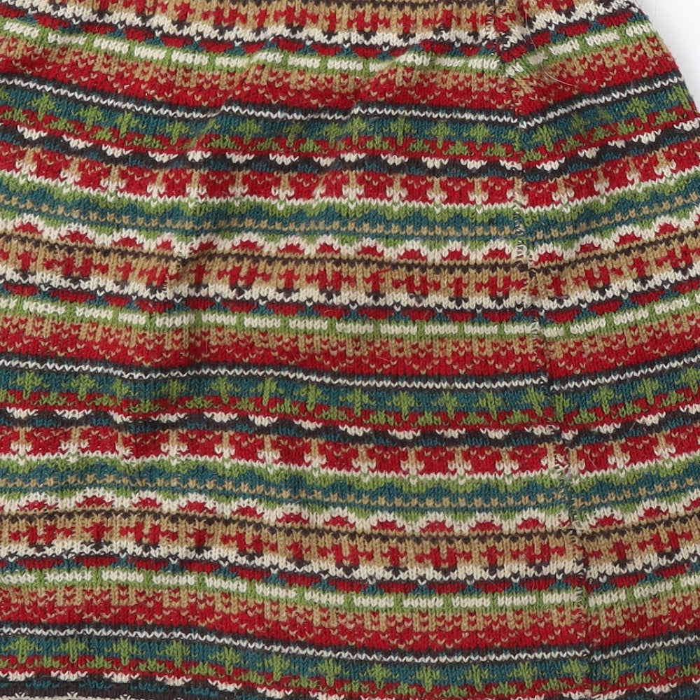 Exhibit One Womens Multicoloured Geometric Acrylic A-Line Skirt Size 26 in
