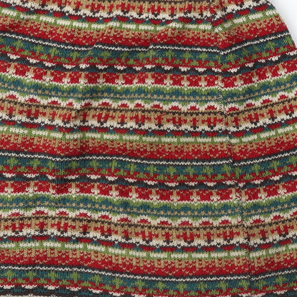 Exhibit One Womens Multicoloured Geometric Acrylic A-Line Skirt Size 26 in