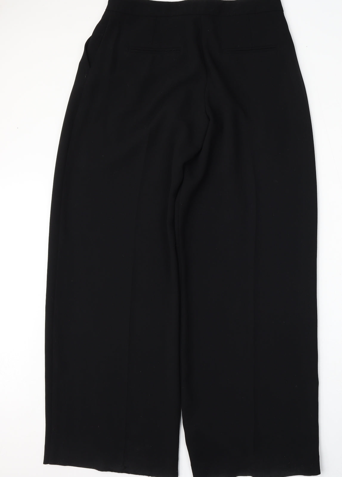 Mango Womens Black  Polyester Trousers  Size 8 L31 in Regular Hook & Loop