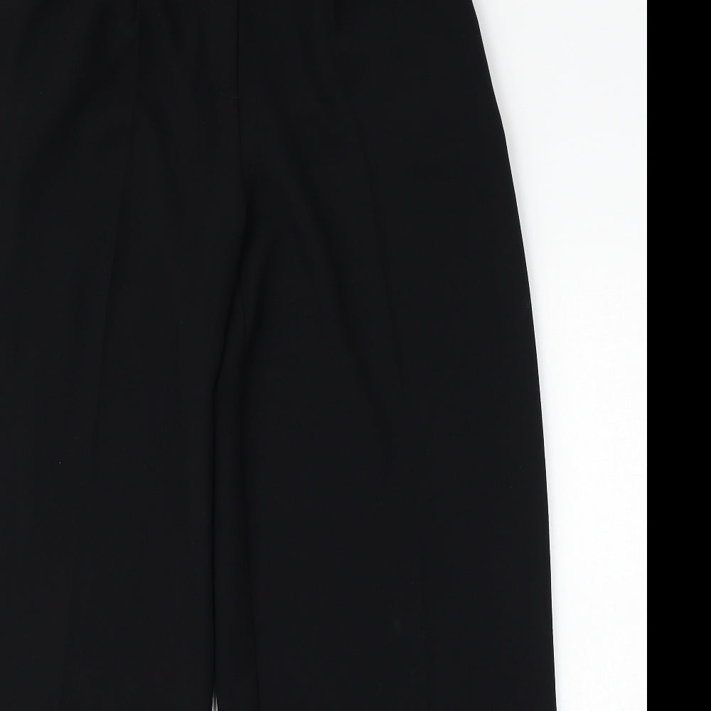 Mango Womens Black  Polyester Trousers  Size 8 L31 in Regular Hook & Loop