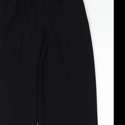 Mango Womens Black  Polyester Trousers  Size 8 L31 in Regular Hook & Loop
