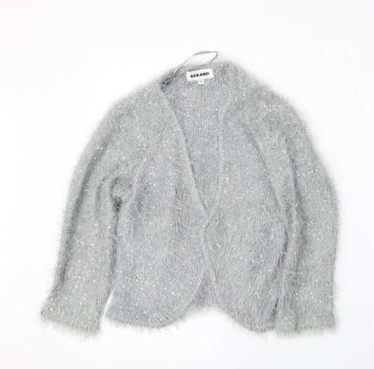 Gerard Womens Blue Round Neck  Polyester Cardigan Jumper Size S