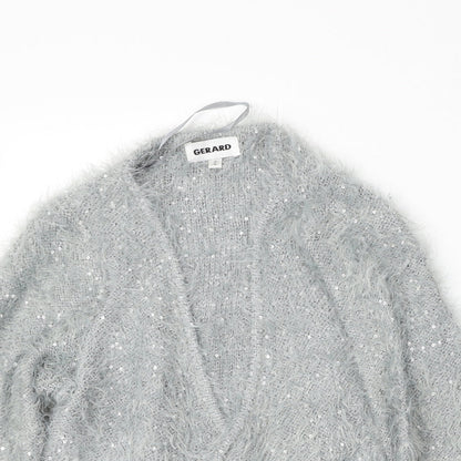 Gerard Womens Blue Round Neck  Polyester Cardigan Jumper Size S