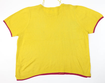 Womens UK Size 20 Bonmarché Yellow Pullover Jumper