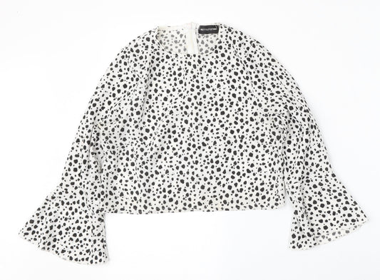 Womens UK Size 6 PRETTYLITTLETHING White Basic Blouse